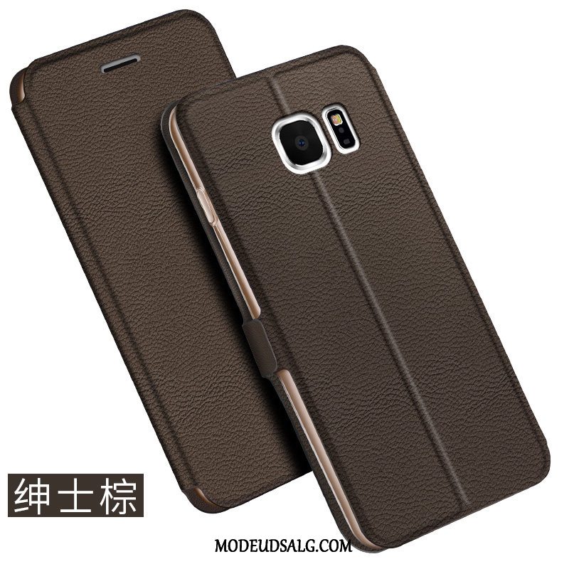 Samsung Galaxy S6 Etui Anti-fald Lædertaske Business Alt Inklusive Membrane