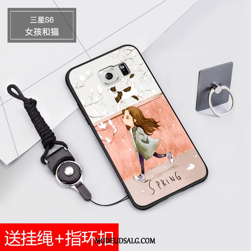 Samsung Galaxy S6 Etui Trendy Blød Kreativ Nubuck Cartoon