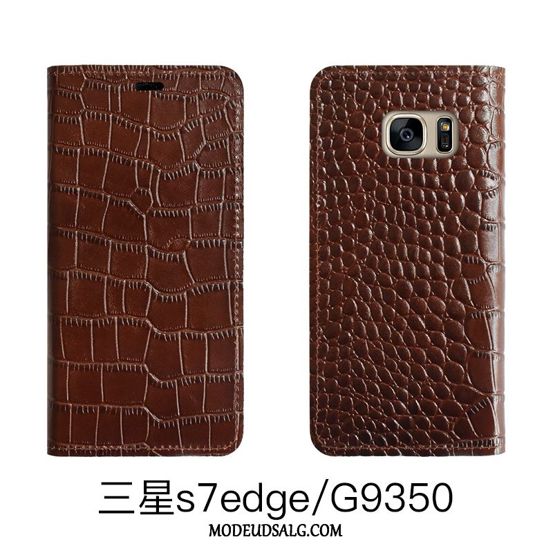 Samsung Galaxy S7 Edge Etui Beskyttelse Alt Inklusive Læder Cover Folio