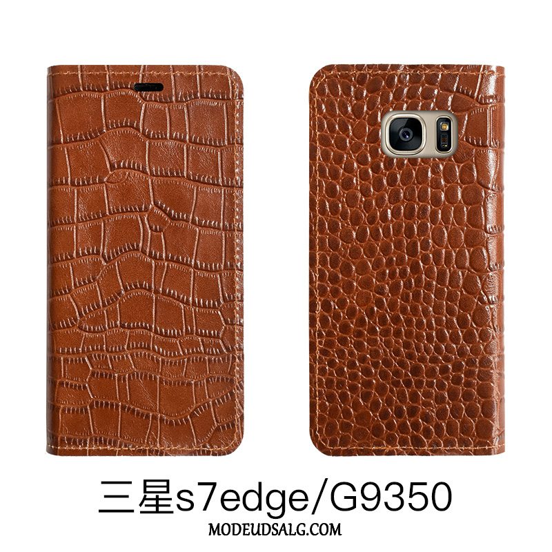 Samsung Galaxy S7 Edge Etui Beskyttelse Alt Inklusive Læder Cover Folio