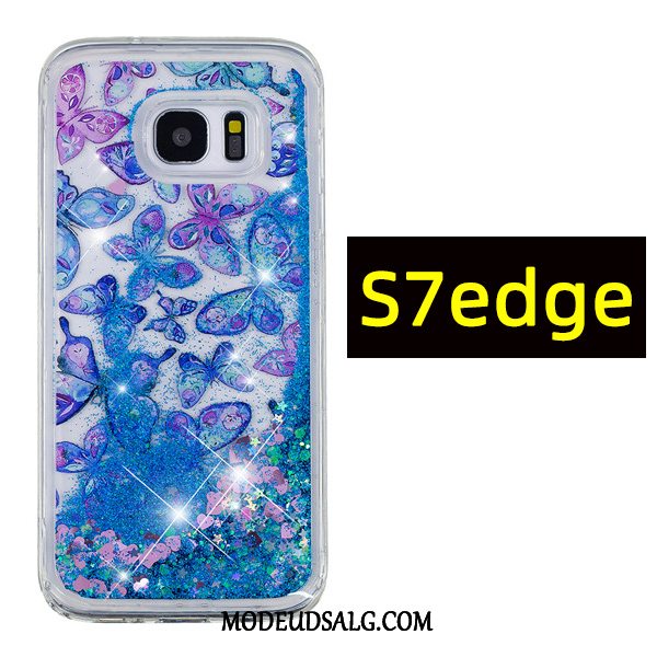 Samsung Galaxy S7 Edge Etui Beskyttelse Anti-fald Blå Cartoon Quicksand