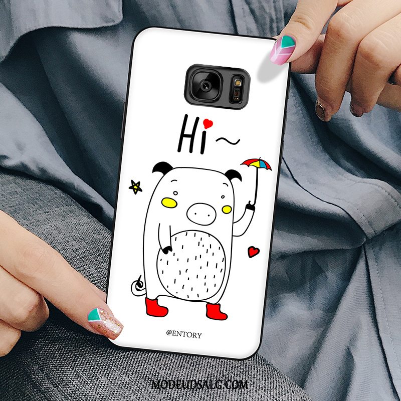 Samsung Galaxy S7 Edge Etui / Cover Beskyttelse Håndmalet Cartoon Silikone