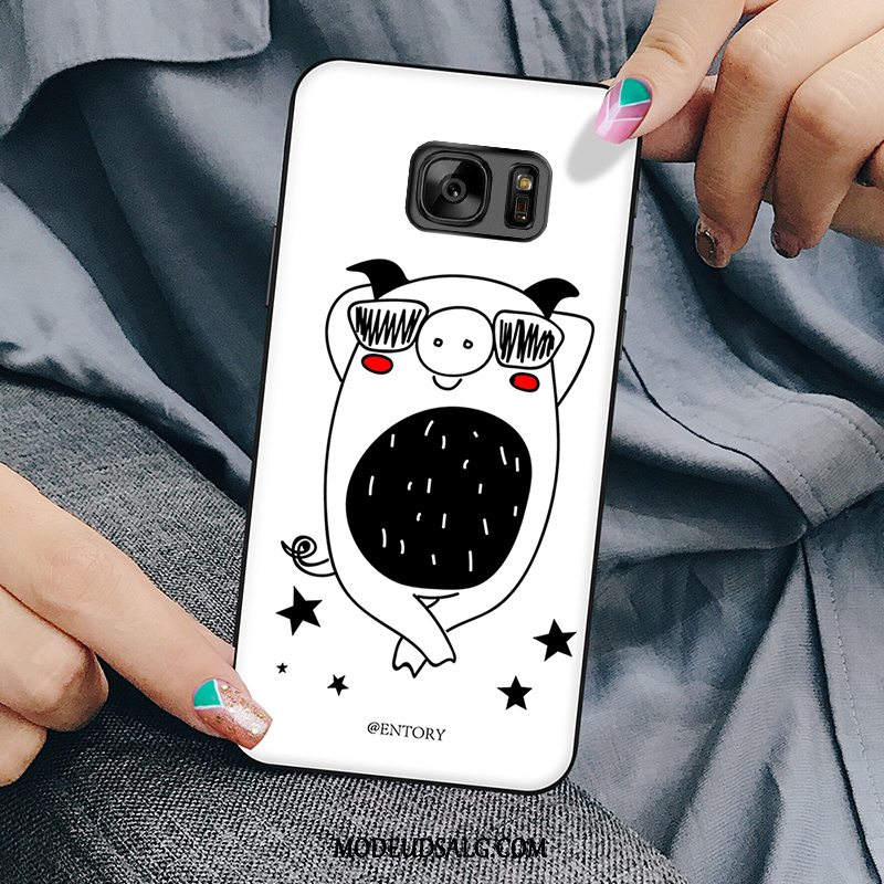 Samsung Galaxy S7 Edge Etui / Cover Beskyttelse Håndmalet Cartoon Silikone