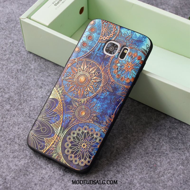 Samsung Galaxy S7 Edge Etui / Cover Nubuck Relief Alt Inklusive Ny Silikone