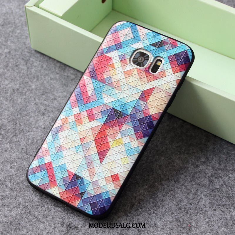 Samsung Galaxy S7 Edge Etui / Cover Nubuck Relief Alt Inklusive Ny Silikone