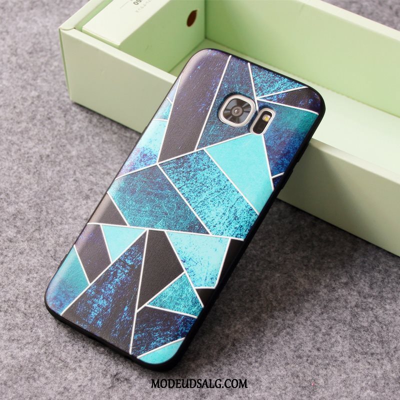 Samsung Galaxy S7 Edge Etui / Cover Nubuck Relief Alt Inklusive Ny Silikone