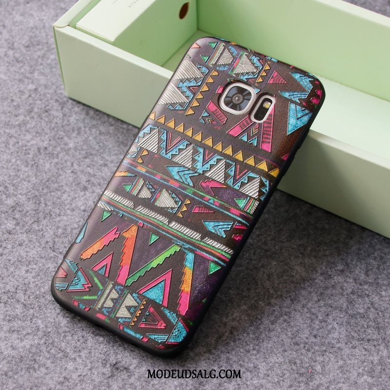 Samsung Galaxy S7 Edge Etui / Cover Nubuck Relief Alt Inklusive Ny Silikone