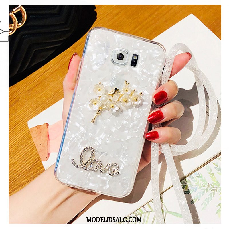 Samsung Galaxy S7 Edge Etui / Cover Strass Blød Anti-fald Lyserød