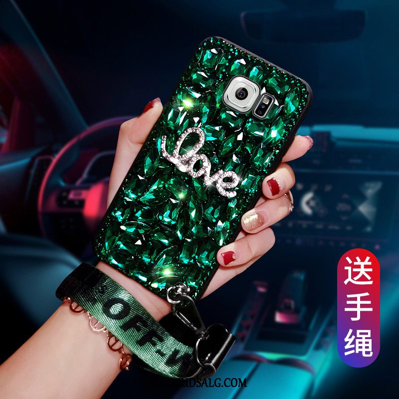 Samsung Galaxy S7 Edge Etui Luksus Cover Alt Inklusive Strass Grøn