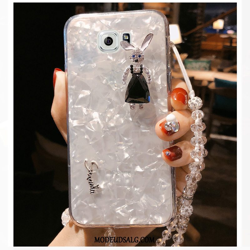 Samsung Galaxy S7 Etui Anti-fald Hvid Blød Cover Strass