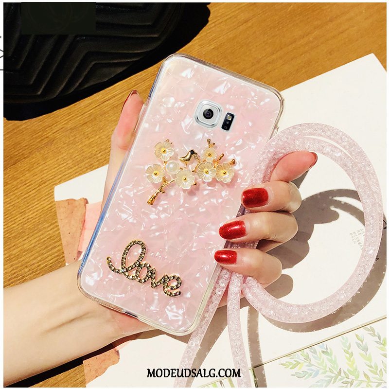 Samsung Galaxy S7 Etui Anti-fald Hvid Blød Cover Strass