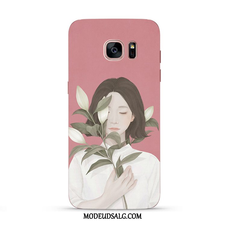 Samsung Galaxy S7 Etui Lilje Grøn Blomster Blød Kunst