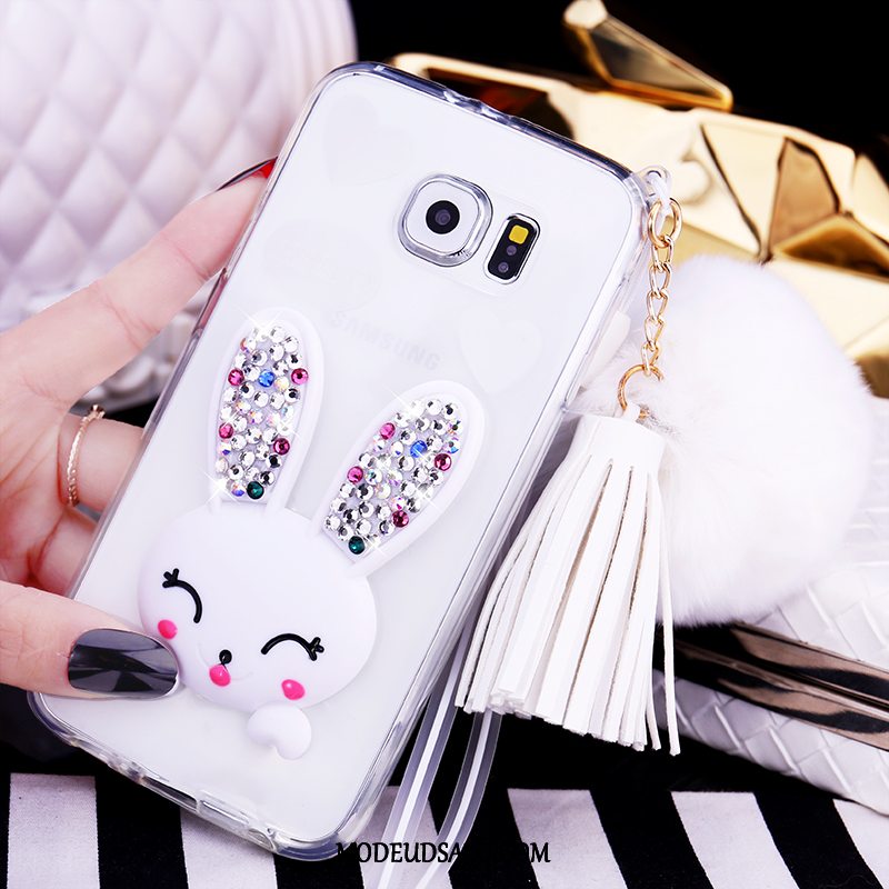 Samsung Galaxy S7 Etui Pels Bold Silikone Strass Lilla Cover