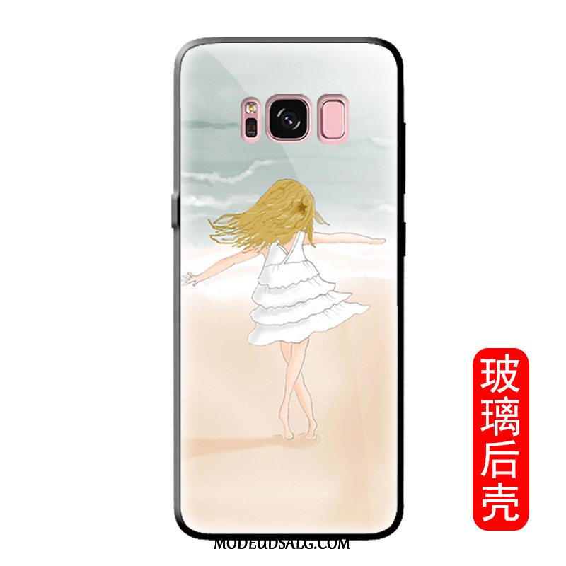 Samsung Galaxy S8 Etui / Cover Hærdet Glas Af Personlighed Kreativ Kunst Blå