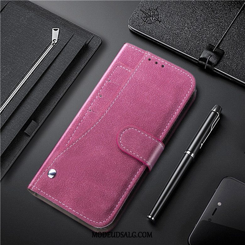 Samsung Galaxy S8 Etui / Cover Rød Blød Lædertaske Folio