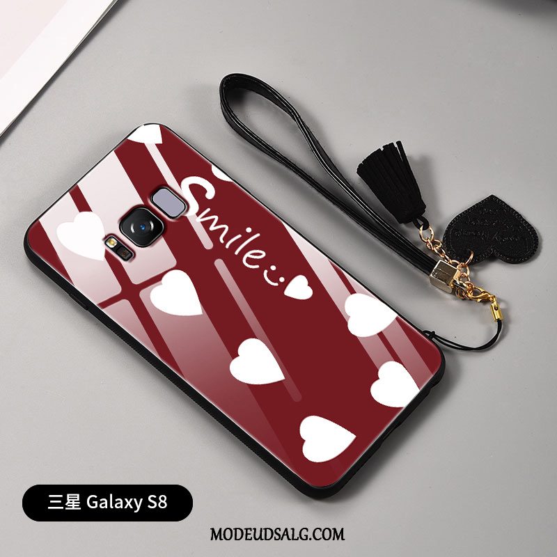 Samsung Galaxy S8 Etui / Cover Simple Anti-fald Blød Glas Rød