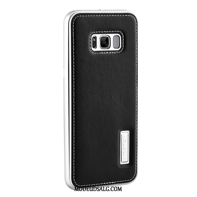 Samsung Galaxy S8 Etui Metal Ægte Læder Beskyttelse Cover Ny