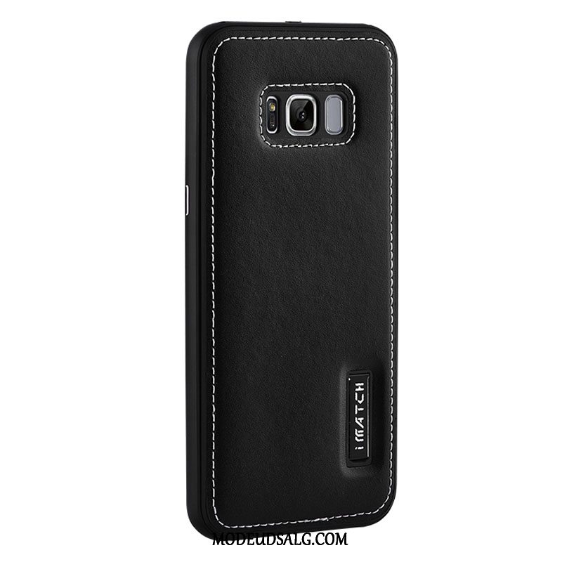 Samsung Galaxy S8 Etui Metal Ægte Læder Beskyttelse Cover Ny