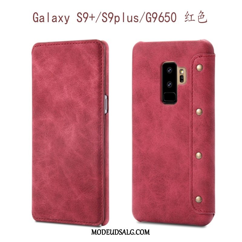 Samsung Galaxy S9+ Etui Beskyttelse Cover Folio Blå Anti-fald