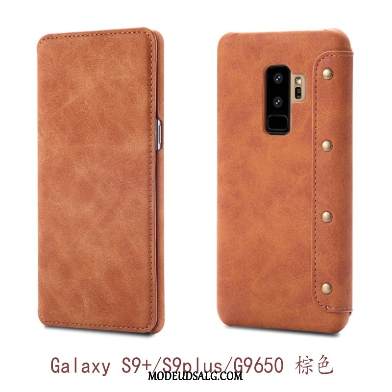 Samsung Galaxy S9+ Etui Beskyttelse Cover Folio Blå Anti-fald