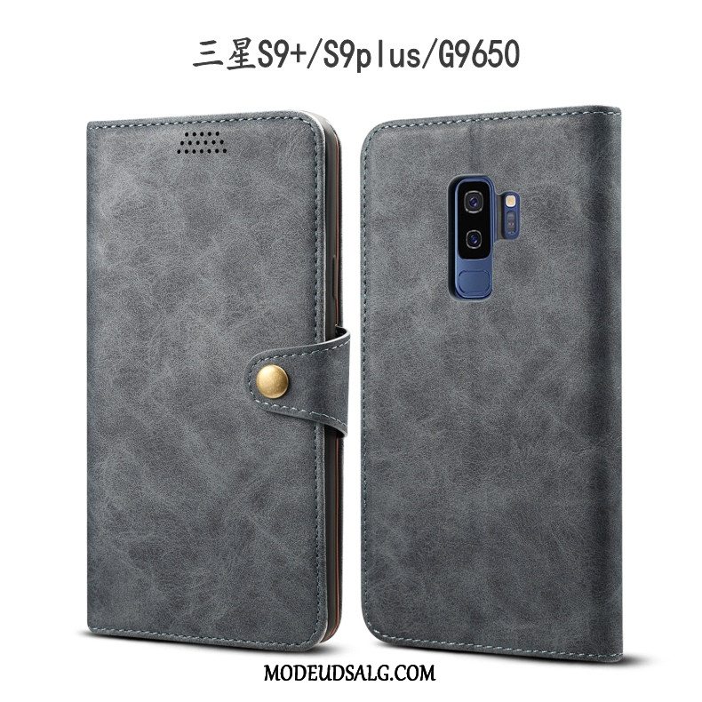 Samsung Galaxy S9+ Etui Blød Beskyttelse Cover Lædertaske Rød