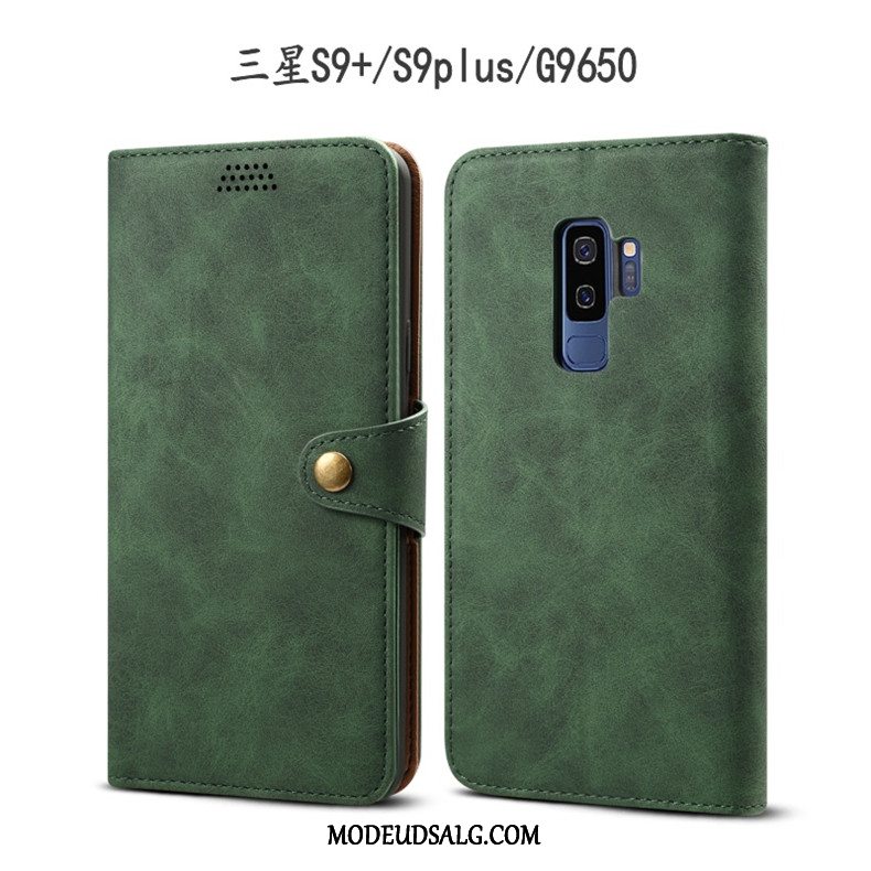 Samsung Galaxy S9+ Etui Blød Beskyttelse Cover Lædertaske Rød