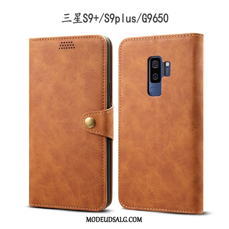 Samsung Galaxy S9+ Etui Blød Beskyttelse Cover Lædertaske Rød