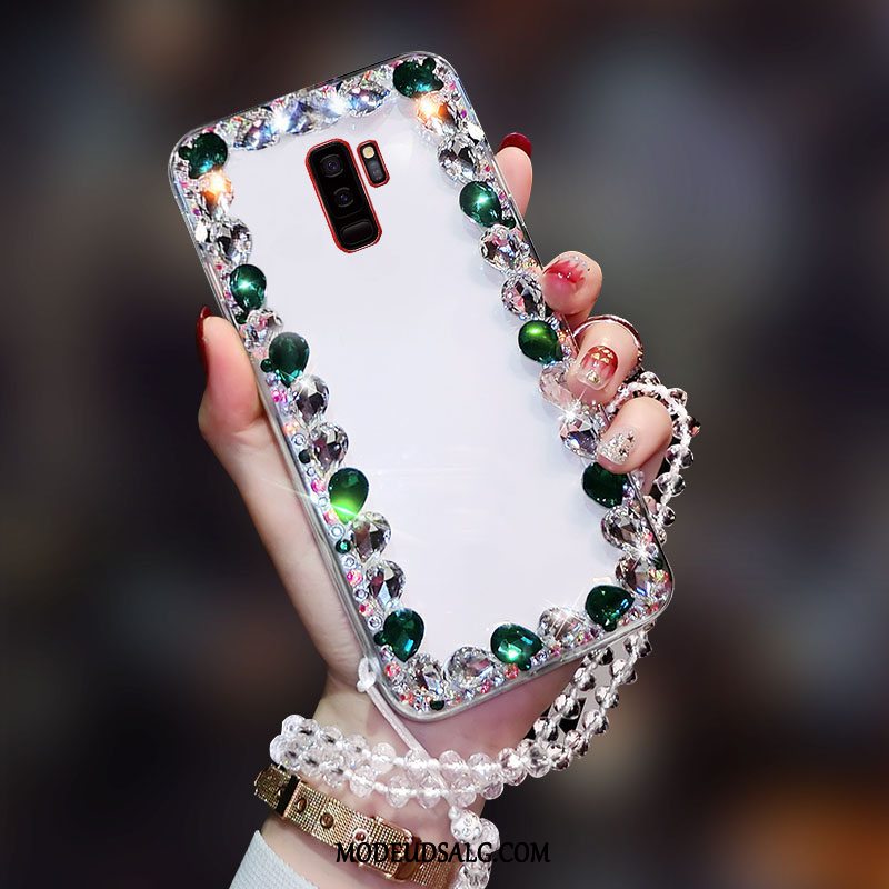 Samsung Galaxy S9+ Etui / Cover Grøn Strass Gennemsigtig Alt Inklusive Anti-fald