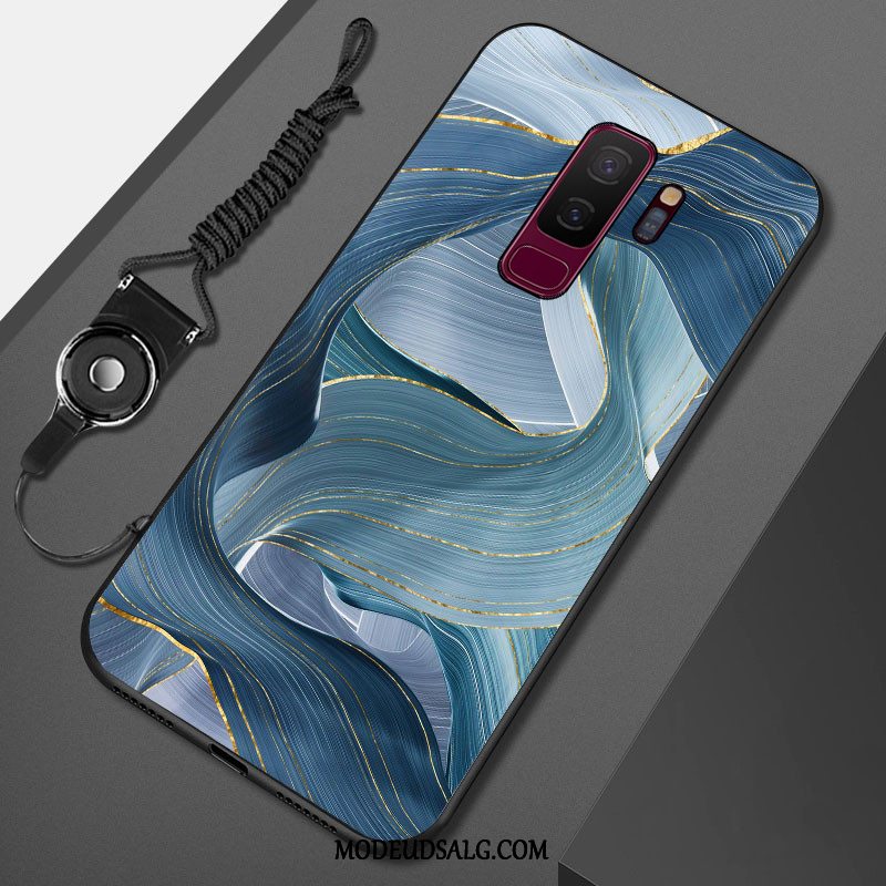 Samsung Galaxy S9+ Etui Cover Malet Beskyttelse Sort Blød