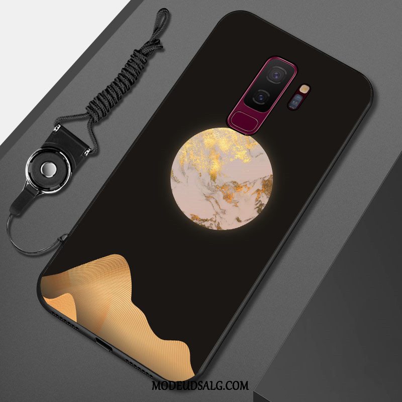 Samsung Galaxy S9+ Etui Cover Malet Beskyttelse Sort Blød