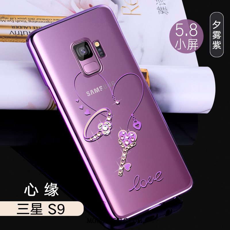 Samsung Galaxy S9 Etui Guld Belægning Mode Lilla Trendy