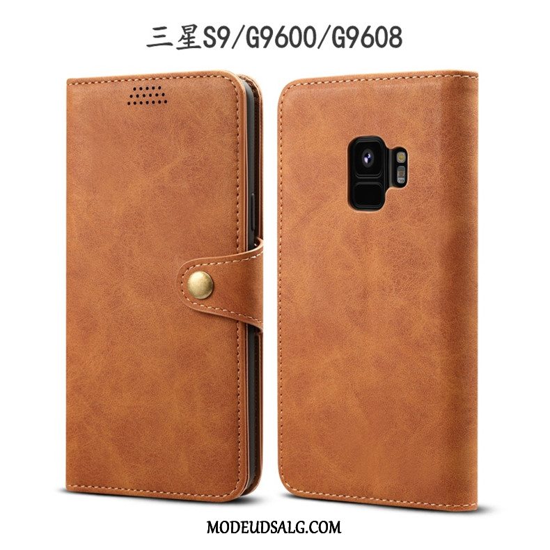 Samsung Galaxy S9 Etui Rød Cover Lædertaske Beskyttelse Folio