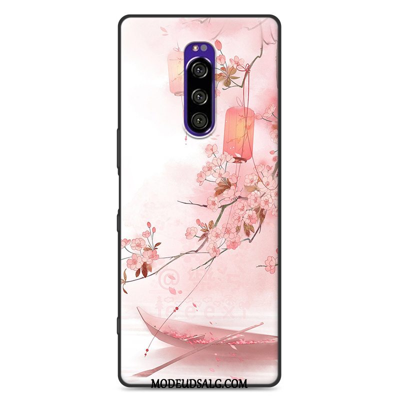 Sony Xperia 1 Etui / Cover Blød Hængende Ornamenter Blå Silikone