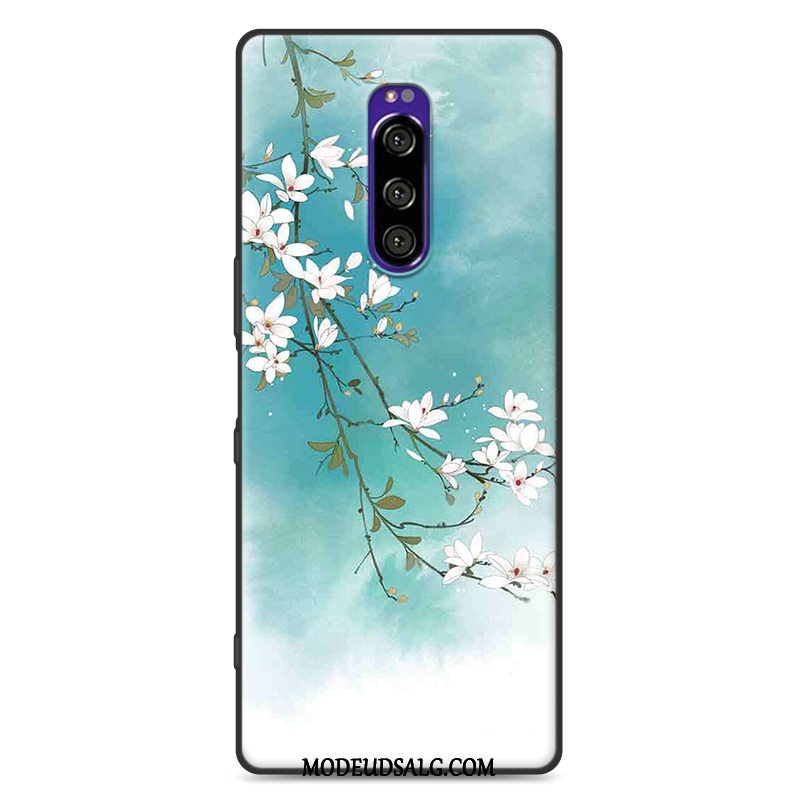 Sony Xperia 1 Etui / Cover Blød Hængende Ornamenter Blå Silikone