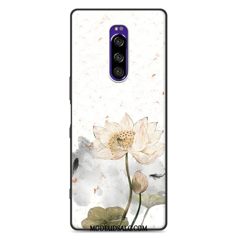 Sony Xperia 1 Etui / Cover Blød Hængende Ornamenter Blå Silikone