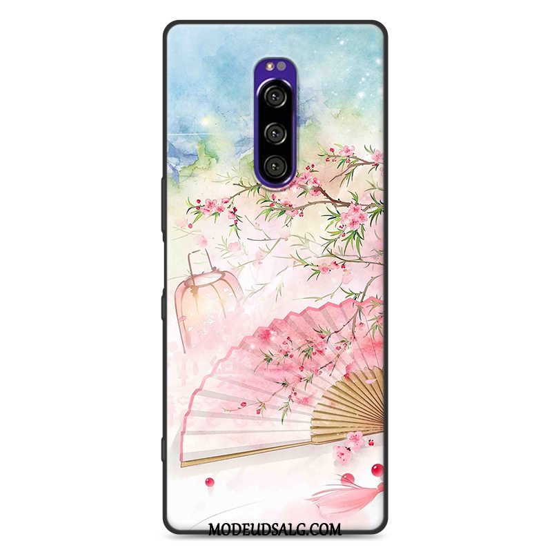 Sony Xperia 1 Etui / Cover Blød Hængende Ornamenter Blå Silikone