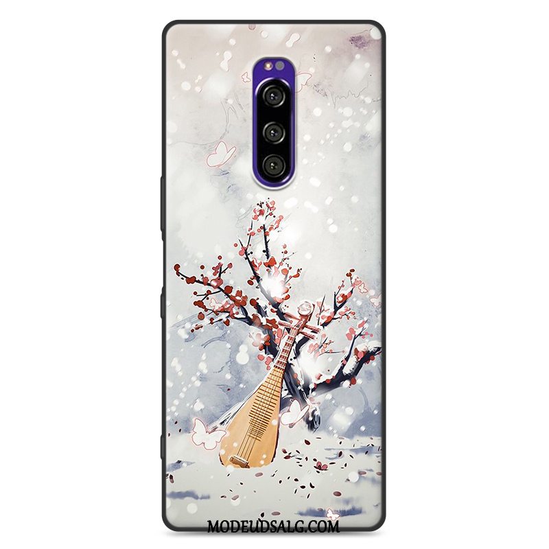 Sony Xperia 1 Etui / Cover Blød Hængende Ornamenter Blå Silikone