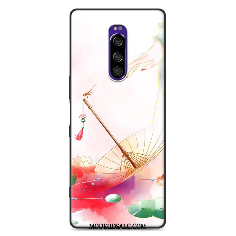 Sony Xperia 1 Etui / Cover Blød Hængende Ornamenter Blå Silikone