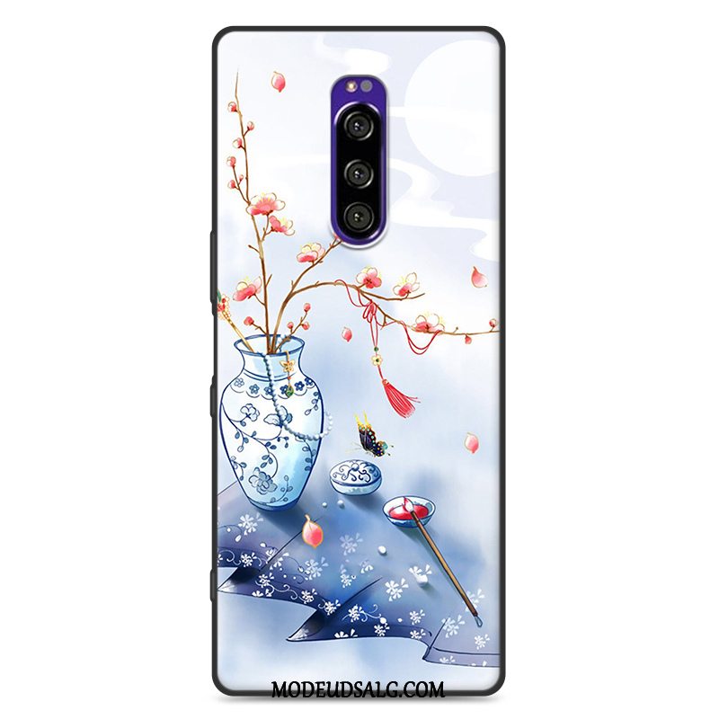 Sony Xperia 1 Etui / Cover Blød Hængende Ornamenter Blå Silikone