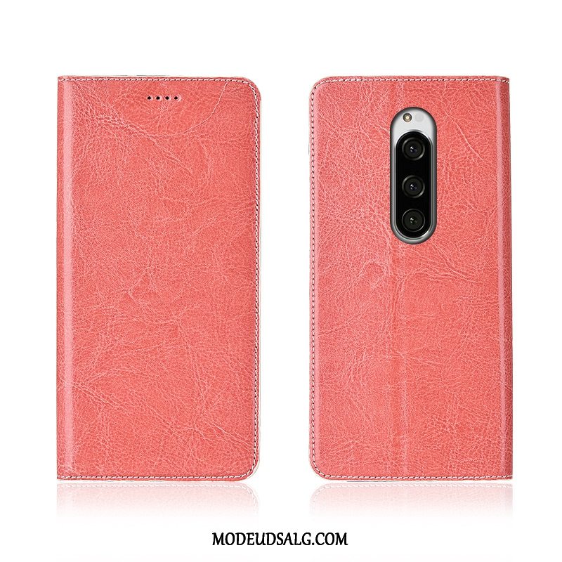 Sony Xperia 1 Etui / Cover Silikone Lædertaske Alt Inklusive Nubuck Clamshell