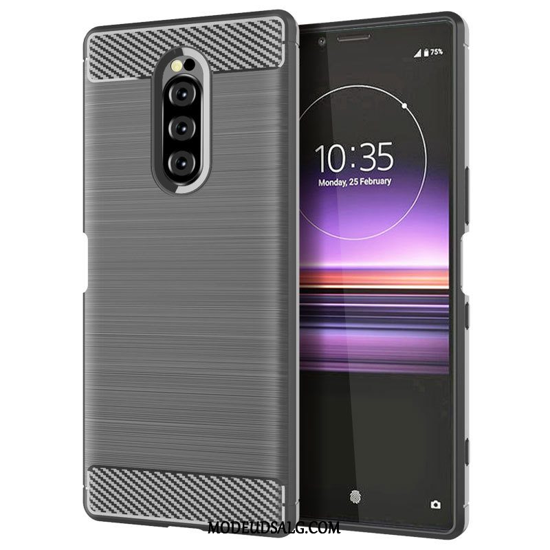 Sony Xperia 1 Etui Cyan Blød Ny Anti-fald Beskyttelse