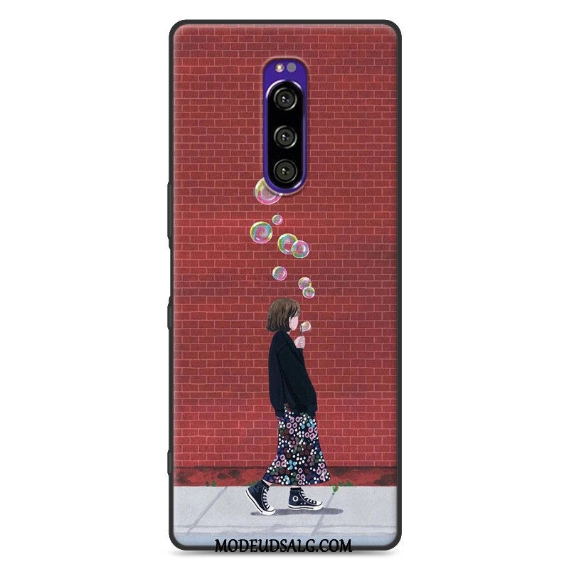 Sony Xperia 1 Etui Malet Anti-fald Cover Blød Blå