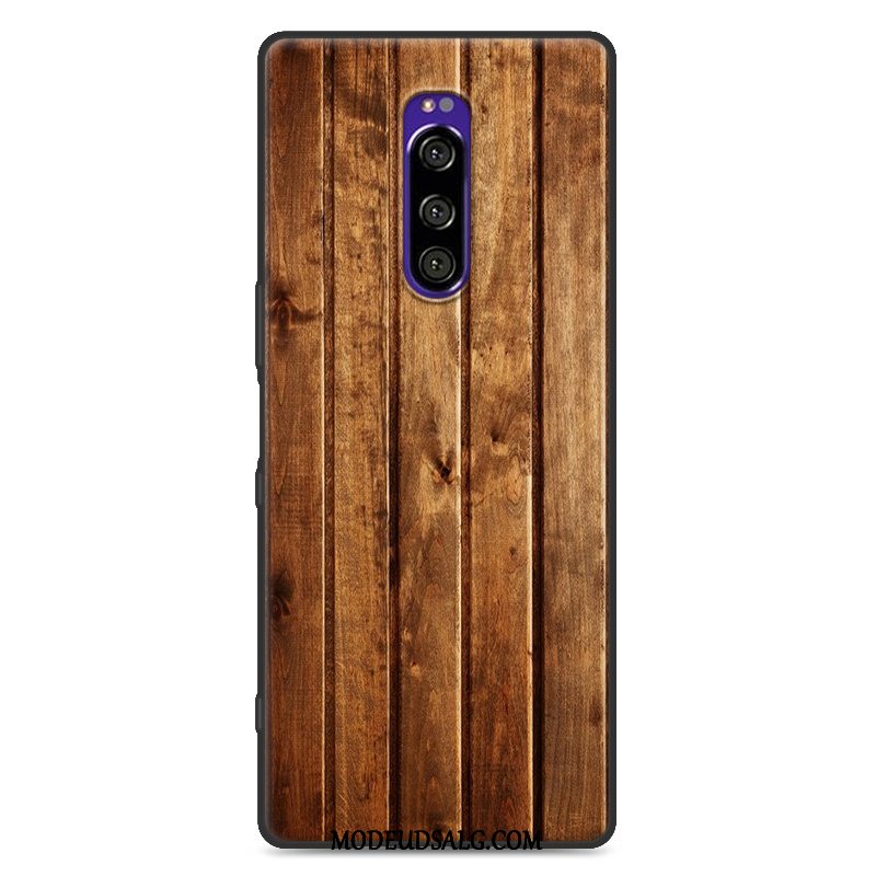 Sony Xperia 1 Etui Trendy Trækorn Blød Cover Simple