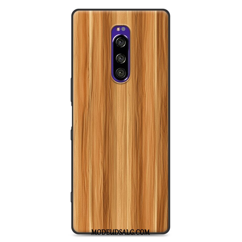 Sony Xperia 1 Etui Trendy Trækorn Blød Cover Simple