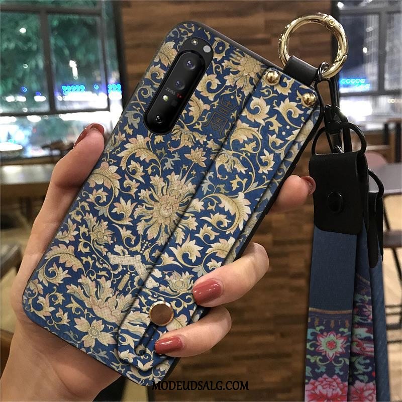 Sony Xperia 1 Ii Etui Blød Rød Kinesisk Stil Vintage Trend