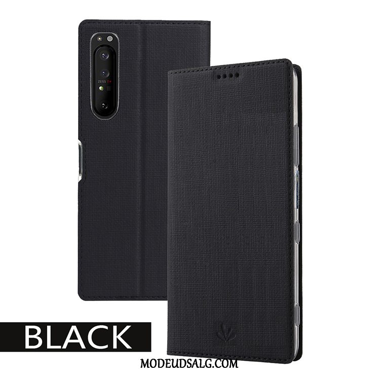 Sony Xperia 1 Ii Etui Lædertaske Support Klud Mønster Folio