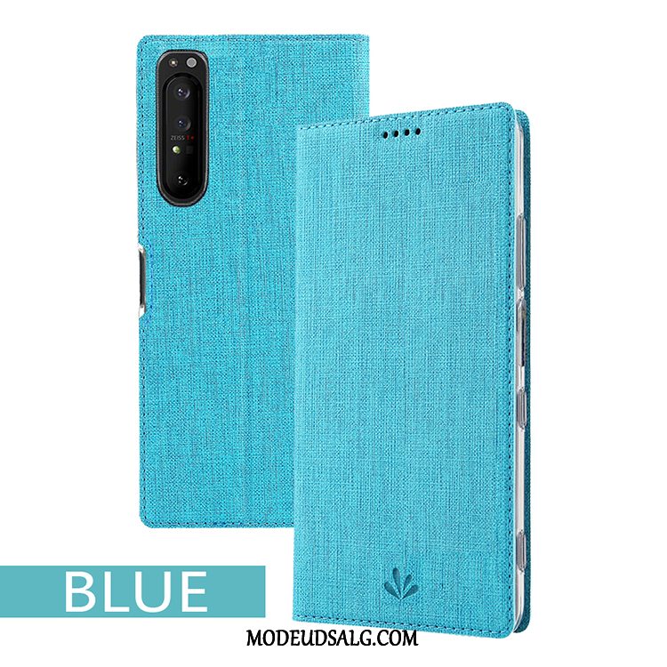 Sony Xperia 1 Ii Etui Lædertaske Support Klud Mønster Folio