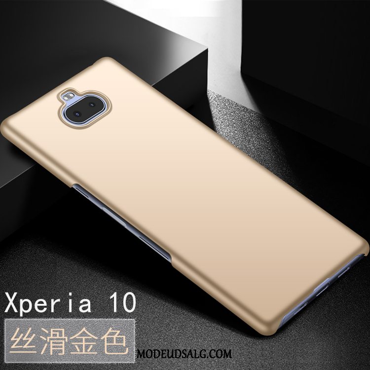 Sony Xperia 10 Etui / Cover Beskyttelse Nubuck Guld