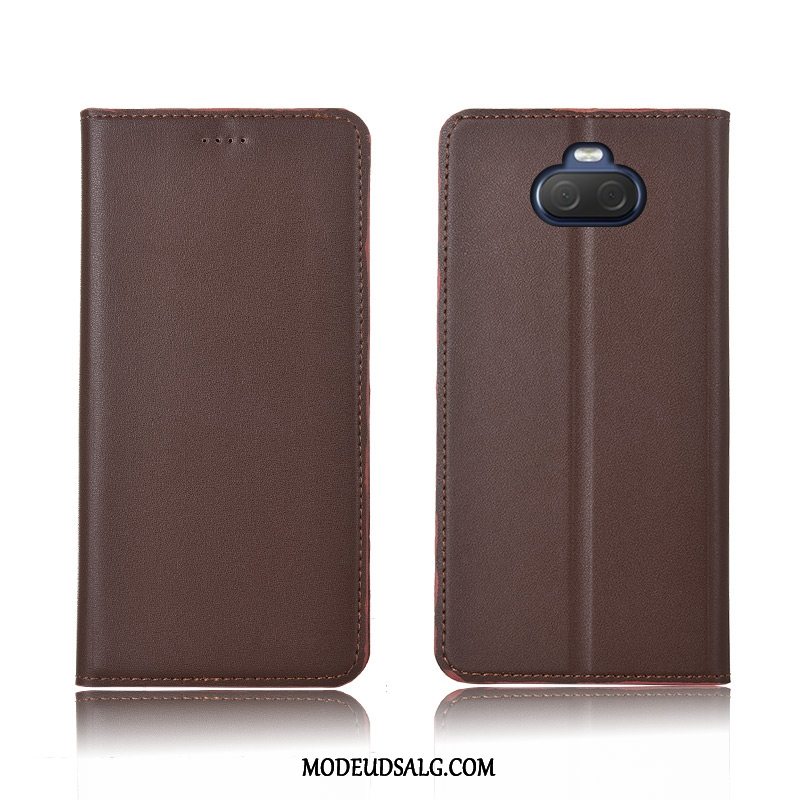 Sony Xperia 10 Etui Cover Lædertaske Clamshell Ny Nubuck