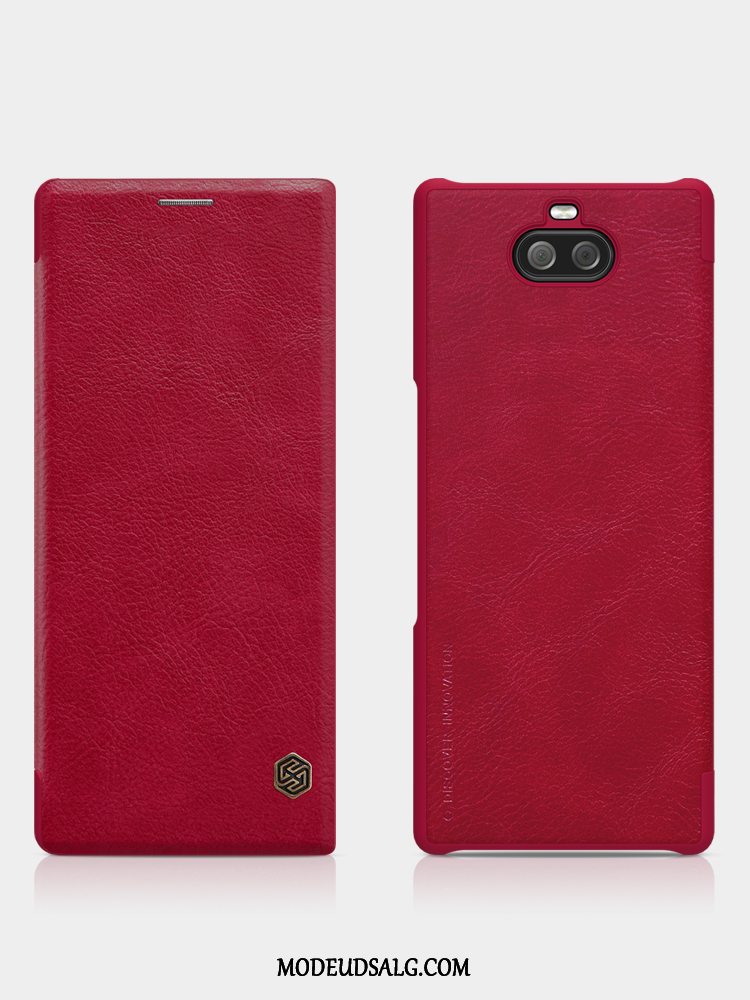 Sony Xperia 10 Etui Elegante Lædertaske Rød Cover Folio